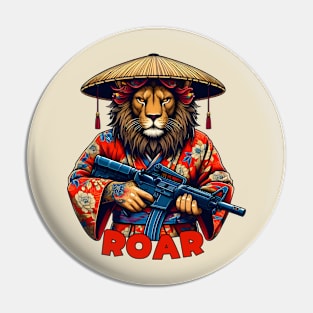 Shooting lion Pin