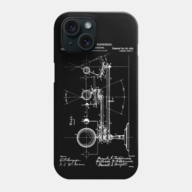 Planetarium patent 1909 Space theme Phone Case by Anodyle