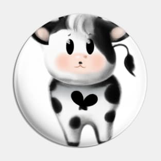 Cute Cow Drawing Pin