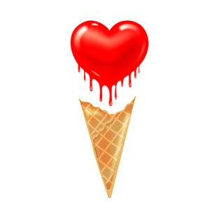 Melting Ice Cream Heart T-Shirt