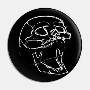 screaming skull Pin