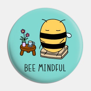 Bee Mindful - Turquoise Pin