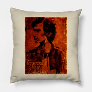 Portrait of Townes Van Zandt Pillow