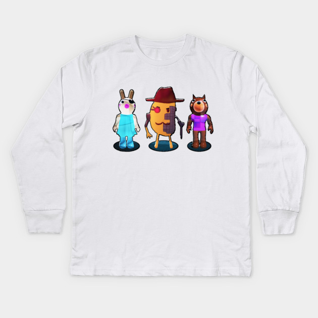 Piggy Roblox Roblox Game Roblox Characters Roblox Game Kids Long Sleeve T Shirt Teepublic - roblox kids long sleeve t shirts teepublic