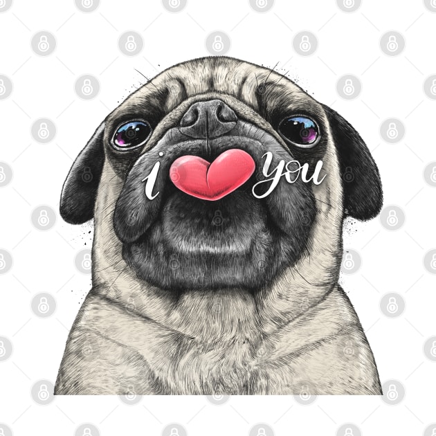 Pug loves you by NikKor