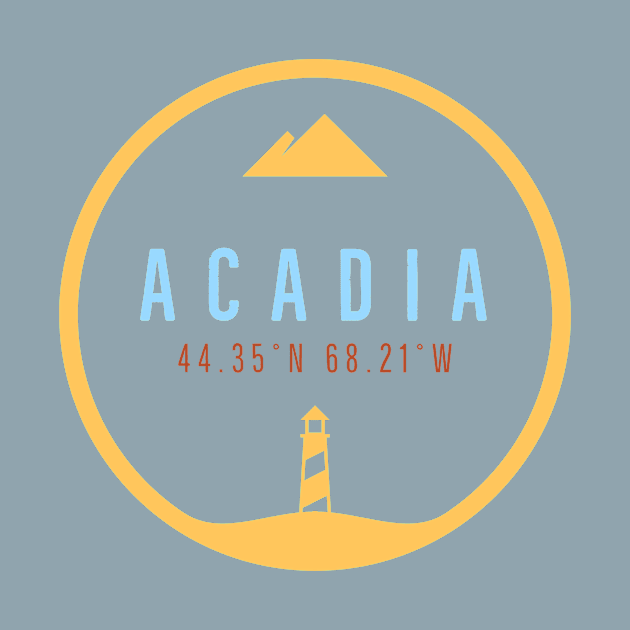 Acadia National Park - Circle Badge by loudestkitten