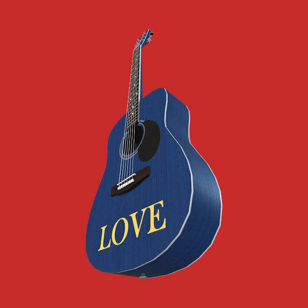 Blue Guitar – Music be the food of love by Captain Peter Designs
