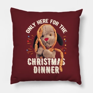 Sooty Christmas Sweep Only Here For The Christmas Dinner Pillow