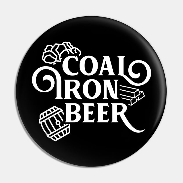 Coal Iron Beer Brass Pin by pixeptional
