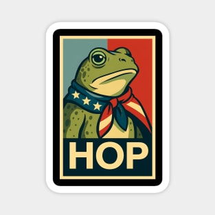 HOP Frog – Patriotic Retro Political Poster Magnet