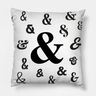 So Many Ampersands - black font Pillow