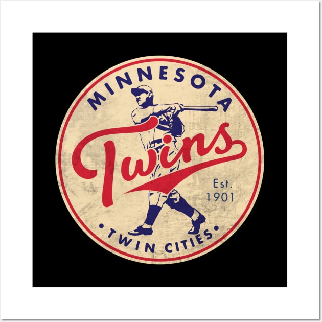 vintage minnesota twins baseball poster - Row One Brand