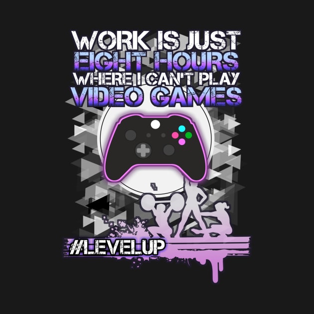 Funny Job - Video Game Humor - Motivational Fitness Workout Design by MaystarUniverse