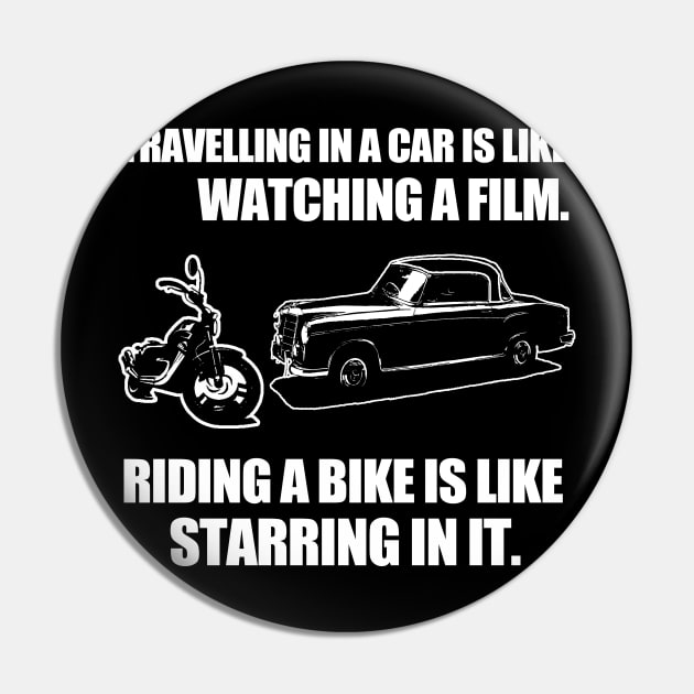 Riding A Bike is Like Starring in a Film Pin by Marks Marketplace