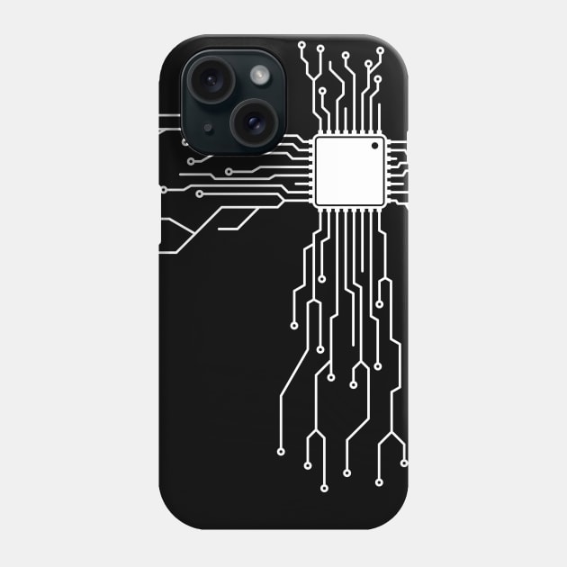 Circuit Board Cyber Computer Scientist PC Mainboard CPU Technology Shirt Gift Phone Case by Bohnenkern