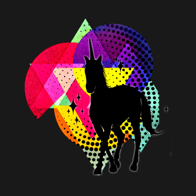 Disover 80s Nostalgia Equestrian Art - Unicorn Art - T-Shirt