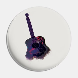 Ombre Faded Guitar Pin