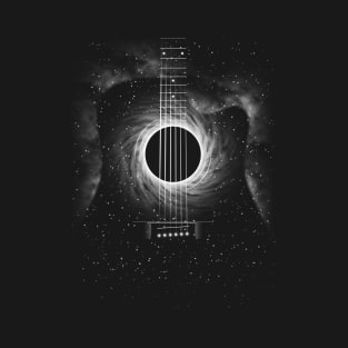 Black Hole Acoustic Guitar T-Shirt