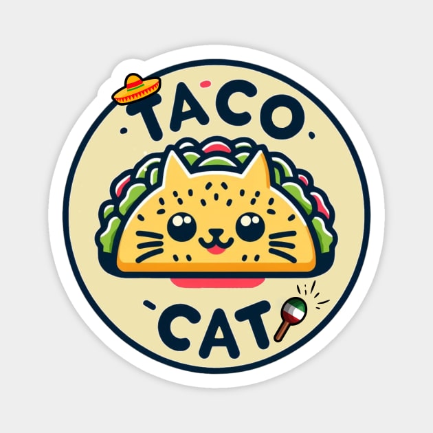 Taco Cat Magnet by mieeewoArt