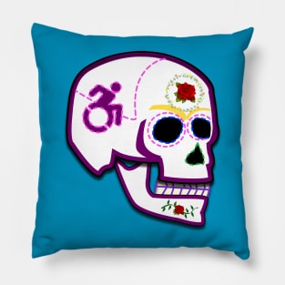 Disabled Sugar Skull Pillow