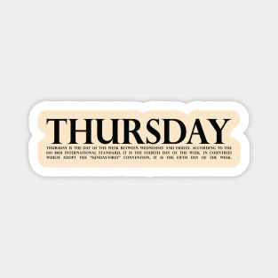 THURSDAY Magnet