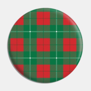 Christmas red and green plaid pattern Pin