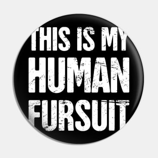 Funny Anthro Furry Fandom Fursuit Con Gift Pin