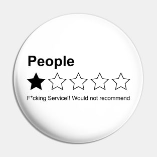 People Rating One Star Not Reccomend Pin