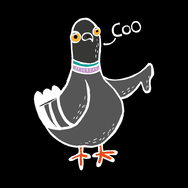Coo / Boo Pigeon (White) by Graograman