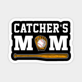 Funny Catchers Mom Baseball Magnet