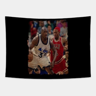 Shaquille O'Neal vs Dennis Rodman, NBA Finals Vintage #2 Tapestry