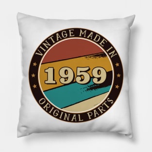 Vintage Made In 1959 Original Parts Pillow