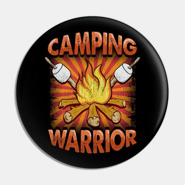 Camping Warrior Camp Fire Camper Outdoors Pin by E