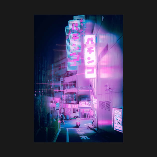 Neon Tokyo Street by opticpixil