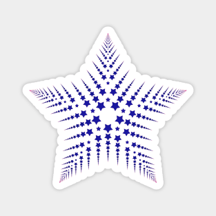 Fractal star pattern, star symbol Magnet