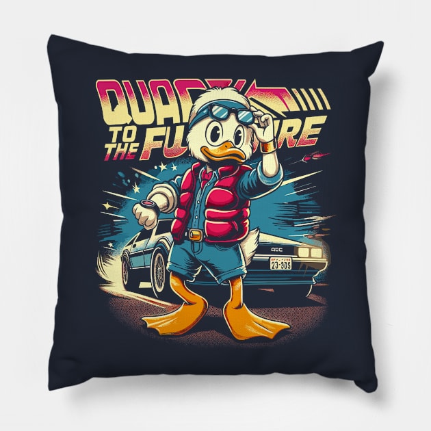 Quack to the Future Pillow by Lima's