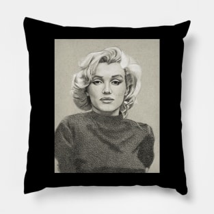 Marilyn Monroe Portrait Drawing Pillow