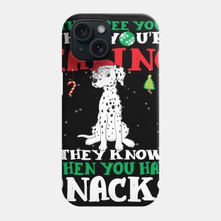 Christmas Dog Eating Snacks Phone Case