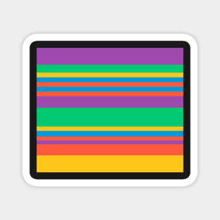 Captivating Colored Stripes Magnet