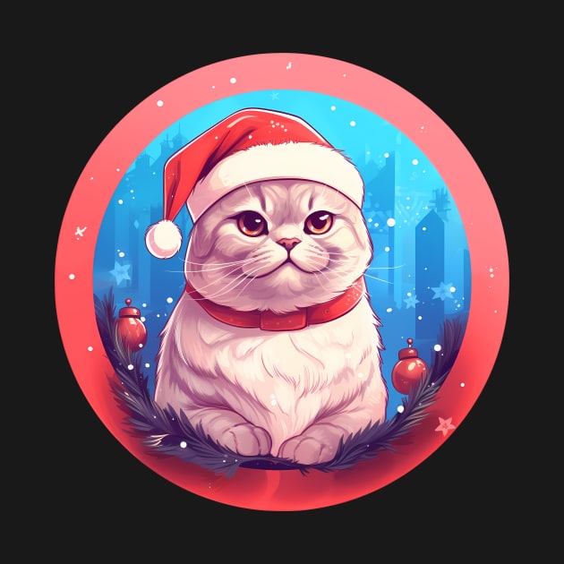 Scottish Fold Cat Xmas, Love Cats by dukito