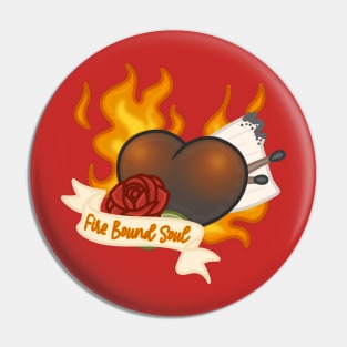 Fire Bound Soul Heart Pin