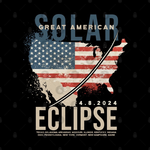 Great North American Solar Eclipse 2024 Mens Womens Kids by Krishnansh W.