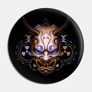 japan mask oni samurai Pin