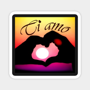 Ti amo (I love you in Italian) - Pop art Magnet