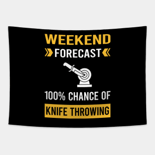 Weekend Forecast Knife Throwing Knives Tapestry