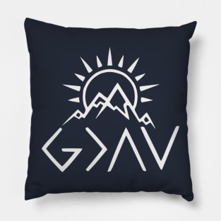 God is Greater than the Highs and Lows T-Shirt - Faith-Inspired Apparel Pillow