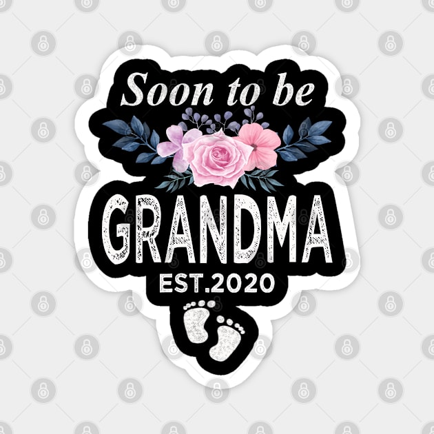 Soon To Be Grandma T Shirt Floral Mothers Day Gift Magnet by Bao1991