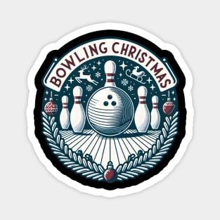 Bowling Christmas Magnet