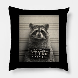 Mugshot Series 4 (Raccoon) by Buck Tee Pillow