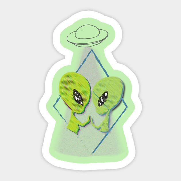 Alien Love Alien Sticker Teepublic